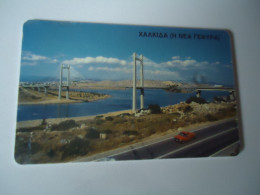 GREECE  USED CARDS 1995  BRIDGES   CHALKIS - Griechenland