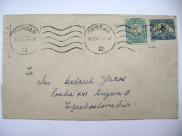 Cover Durban 1949 To Czechoslovakia, South Africa - 1 1/2d + 1/2 D Postage Revenue - Covers & Documents