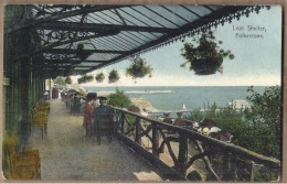 CPA ANGLETERRE - FOLKESTONE - Leas Shelter - TB PLAN Terrasse Restaurant Café - Jolie ANIMATION - Vue Mer - Folkestone