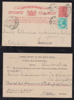 New South Wales Australia 1906 Uprated Stationery Postcard SYDNEY X HAARLEM Netherlands Private Imprint LINNEAN SOCIETY - Covers & Documents