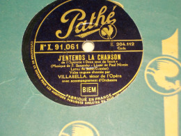 DISQUE 78 TOURS TENOR VILLABELLA 1933 - 78 G - Dischi Per Fonografi