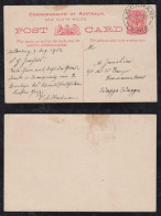 New South Wales Australia 1912 Stationery Postcard LOCKART X WAGGA WAGGA - Lettres & Documents