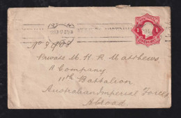 Australia 1917 Stationary Envelope PERTH X Australian Imperial Forces Abroad - Briefe U. Dokumente