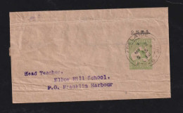 Australia 1916 Stationary Wrapper O.H.M.S. ½P KANGAROO ADELAIDE X FRANKLIN HARBOUR - Brieven En Documenten