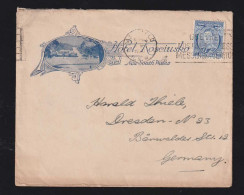 Australia 1938 Advertising Cover Hotel Kosciusko Charlotte Pass X DRESDEN Germany - Brieven En Documenten