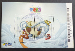 Brazil 2013 INTL YEAR OF WATERCOOPERATION, GLOBE, UNESCO  Block  Used   #6337 - Blocchi & Foglietti