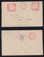 Australia 1948 Meter Cover 2½p + Label 1p SYDNEY X TUSCON USA Advertising Royal Packet Navigation - Lettres & Documents