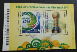 Brazil 2013 FOOTBALL FIFA CONFEDERATIONS CUP  Block  Used   #6338 - Blokken & Velletjes