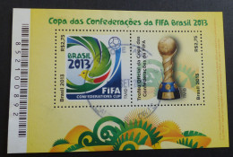 Brazil 2013 FOOTBALL FIFA CONFEDERATIONS CUP  Block  Used   #6338 - Blocs-feuillets