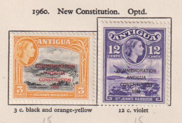 ANTIGUA  - 1960 New Constitution Set Hinged Mint - 1858-1960 Crown Colony