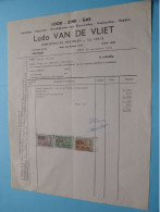 Ludo VAN DE VLIET Lood Zink Gas > MECHELEN > 1962 ( Zie / Voir SCAN ) ! - 1950 - ...