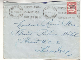 Monaco - Lettre De 1939 - Oblit Monte Carlo - Exp Vers Londres - Valeur 50 € En .....2011 - Cartas & Documentos