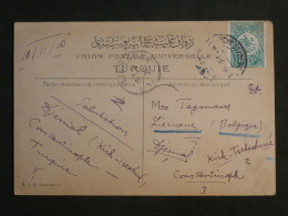 DB0 TURQUIE  SUR  BELLE CARTE  1919 CONSTANTINOPLE A LIERNEUX BELGIQUE    +NOUVEAU PONT ++ AFF. INTERESSANT++++ - Covers & Documents