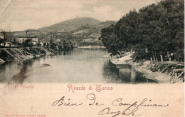 RICORDO DI TORINO - IL PO E SUPERGA - CARTOLINA FP SPEDITA NEL 1902 - Fiume Po