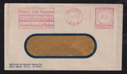 Australia 1949 Meter Cover 1½p SYDNEY Advertising National Cash Registers Machines - Storia Postale