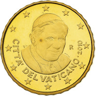 Cité Du Vatican, Benedict XVI, 10 Euro Cent, BE, 2010, Rome, Laiton, FDC - Vatican