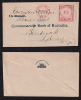 Australia 1949 Meter Cover 2½p NEWCASTLE X SYDNEY Commonwealth Bank - Covers & Documents