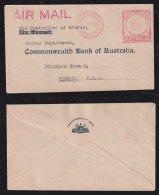 Australia 1949 Airmail Meter Cover 5½p ROCKHAMPTON X SYDNEY Commonwealth Bank - Lettres & Documents
