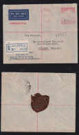 Australia 1950 Registered Meter Airmail Cover 2Sh SYDNEY X UTRECHT Netherlands - Cartas & Documentos