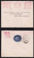 Australia 1950 Meter Cover 2½p MELBOURNE X RAWALPINDI Pakistan Australian Military Forces - Covers & Documents