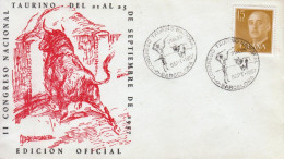 Cachet Commémoratif-matasello-Barcelona-9/9/1957-Congrès Taurin National-toréador Et Taureau-corrida - Autres & Non Classés