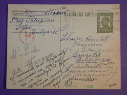 DB0  BULGARIE  BELLE CARTE ENTIER CENSUREE  1941 SOFIA A   BRUXELLES BELGIQUE  ++ AFF. INTERESSANT++++ - Cartes Postales
