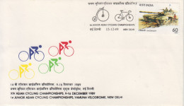 Inde-New Dehli-15/12/1989-1er Championnat De Cyclisme Junior D'Asie-1st Junior Asian Cycling Championships - Cartas & Documentos