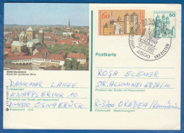 Deutschland; BRD; Postkarte; 60+50 Pf Schloss Neuschwanstein Und Mi.-Nr. 1035 Rathaus Osnabrück; 1980 - Cartoline - Usati