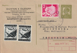 Bulgarie Entier Postal Pour L'Allemagne 1938 - Cartoline Postali