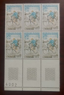 France 1972 Bloc De 6 Timbres Neuf** YV N° 1710 Facteur Rural à Bicyclette - Feuilles Complètes