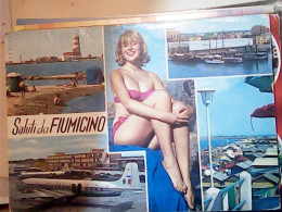 PIN UP  FIUMICINO AEREOPORTO AEREO AVION E RAGAZZA COSTUME VB1967  JR4814 - Pin-Ups