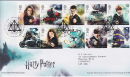 FDC Harry Potter SG 4141/4149 - Lettres & Documents