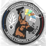 Ecusson PVC GENDARMERIE NATIONALE EQUIPE CYNOPHILE SAMBI - Policia