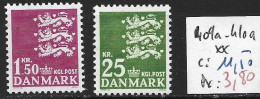 DANEMARK 409a-410a Côte 11.50 € - Neufs