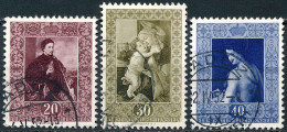 Liechtenstein 1952: Gemälde 2 (Savoldo Botticelli Sarto) Zu 250-252 Mi 306-308 Yv 268-270 ⊙ VADUZ 2.IX.52 (Zu CHF 25.00) - Used Stamps