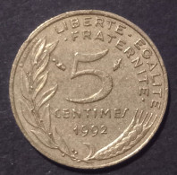 5 Centimes Marianne 1992 (3 Plis) - 5 Centimes