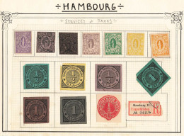 HAMBOURG - SERVICES & TAXES - Montage Collectionneur Ancien, état. - Hambourg