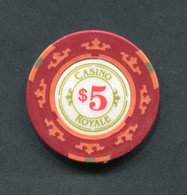 Jeton De Casino "5$ Casino Royale" édité Lors De La Sortie Du Film "James Bond Casino Royale" Cinéma - Casino