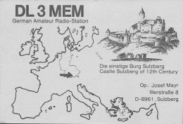 QSL Card - GERMANY, SULZBERG - 1988  ( 2 Scans ) - Radio Amateur