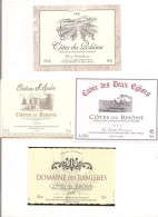 Etiquettes COTES Du RHONE 1997 - Cuvée Des Deux églises, Château St André, Domaine Des Ramières - - Côtes Du Rhône