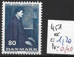 DANEMARK 451 ** Côte 1.20 € - Unused Stamps