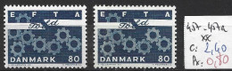 DANEMARK 457-457& ** Côte 2.40 € - Unused Stamps