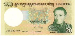 BHUTAN P30b 20 NGULTRUM 2013 Signature 6 UNC. - Bhutan