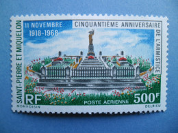 SPM 1968 Y/T PA42 " Monument Aux Morts " Neuf** - Fine Trace Charnière - Cote 30,50 - Unused Stamps