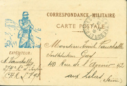 Guerre 14 CP FM Franchise Militaire Soldat Poilu CAD Trésor Et Postes SP 93 21 2 1916 - Guerre De 1914-18