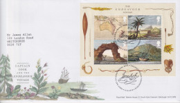 FDC Captain Cook  And The Endeavour SG MS4124 - Storia Postale