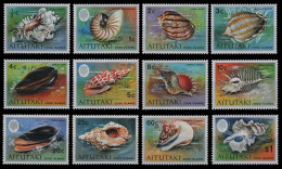 Aitutaki 1974 - Mi-Nr. 94-105 ** - MNH - Meeresschnecken / Marine Snails - Aitutaki