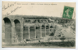 80 POIX Le Viaduc Détruit En Réparation écrite 1915 Timb    D03 2023 - Poix-de-Picardie