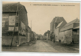 08 CHATEAU PORCIEN La Rue Sommevue Affiches Publicités Mur Maison 1910 Edit Croizon Photo Blot    D03 2023 - Chateau Porcien