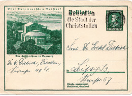 61258 - Deutsches Reich - 1933 - 6Pfg Wagner GASoKte DRESDEN - DRESDEN DIE STADT DER CHRISTSTOLLEN -> Leipzig - Brieven En Documenten